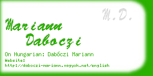 mariann daboczi business card